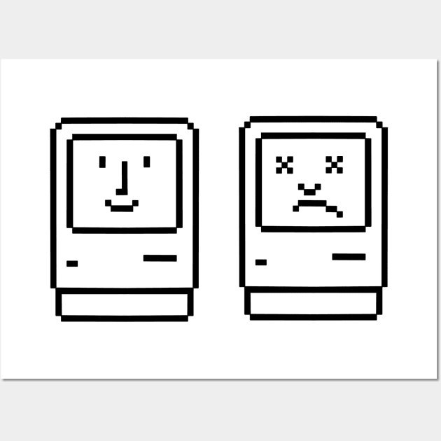 Macintosh Classic Happy and Sad Wall Art by Apple